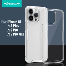 Nillkin para iPhone 15 Pro Max funda Nature Pro transparente TPU marco protección cubierta para iPhone 15 /15 Plus parachoques