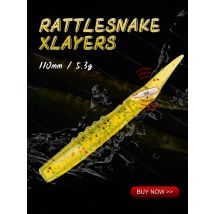Hunthouse Rattlesnake Soft Lure With Rattles LW231 110/150mm PVC Materal lerrue For Fishing Pike Bass Silicone Lure Fish Tackle
