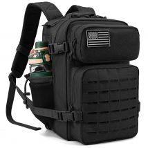 Mochila táctica para hombre y mujer de 25/45L, mochila escolar, equipo para acampar al aire libre, mochila de gimnasio, Treeking con portavasos doble