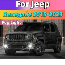 2pcs LED Anteriore Della Lampada Della Nebbia Canbus Auto Luce Blub Per Jeep Renegade 2015 2016 2017 2018 2019 2020 2021 2022 2023 Accessori Auto
