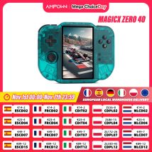 AMPOWN ZERO 40 Console di gioco portatile Schermo multi-touch IPS da 4 pollici Android A133P Magicx Zero40 Supporto WiFi Motore di vibrazione per NDS