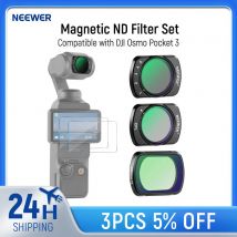 NEEWER Magnetic ND Filter Set Compatible with DJI Osmo Pocket 3 Creator Combo Accessories Variable Neutral Density ND2-32 Filter