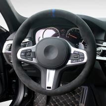 Echte alcantara lenkrad abdeckung für bmw m sport g30 g31 g32 g20 g21 g14 g15 g16 x3 g01 x4 g02 x5