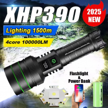 XHP390 Torce a LED ad alta potenza Torcia ricaricabile USB Lampada a luce forte Lanterna tattica militare Torcia da campeggio esterna