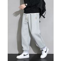Plus Size Men's Sweatpants 8XL 7XL 6XL Sportswear Elastic Waist Casual Baggy Pants Black Grey Cotton Joggers Male Loose Trousers