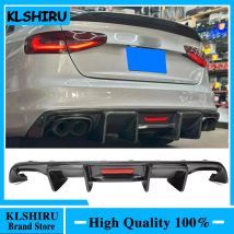 Für audi a4 s4 b16.5 sedan 4 pintu 2014-2018 hochwertige kohle faser heck stoßstange lippen spoiler heck diffusors chutz