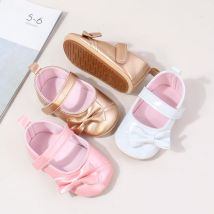 Kleinkind Baby Mädchen Wohnungen Bowknot Leder Prinzessin Schuhe Mode Design Frühling TPR Sohlen Nicht-Slip Neugeborenen Krippe Kleid Schuhe BHX4209