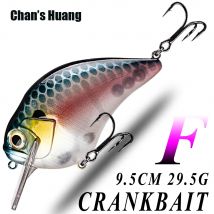 Chan's Huang 1PCS Square Bill Crankbait Wobbler 9,5CM 29,5G Floating Shallow Artificial Crank Hard BassTackle Bait Big Game