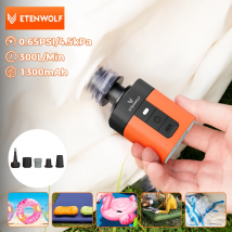 ETENWOLF AIR 3SE Pompa ad aria elettrica 1300mAh Luce da campeggio Pompa esterna per materasso ad aria Galleggianti per piscina Materassi