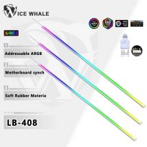 ICE Whale LB-408 5V 3Pin adressierbares ARGB-PC-Gehäuse, dekorativer Lichtstreifen, weiches Gummimaterial, Regenbogenkabel für DIY-Zubehör