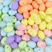 20/50Pcs Piankowe jajka wielkanocne Wesołych Świąt Dekoracje Wielkanocne Malowane jajka dla ptaków