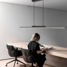 LED Pendant Lamp Modern Minimalist Creative Stripe Ceiling Hanging for Bedroom Design Bedsid Living Room TV Background Lighting