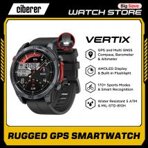 Nowy inteligentny zegarek Ciberer Vertix Stratos 4 GPS z wyświetlaczem 1,43''AMOLED wbudowany kompas latarka 170+ trybów sportowych inteligentny zegarek 5 ATM