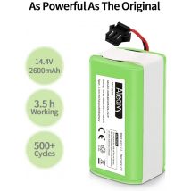 Ersatzakku 14,4V 2600mAh für CECOTEC CONGA 950 990 999 1190 1091 1099 1790 1990 2290 5290 Staubsauger-Akku