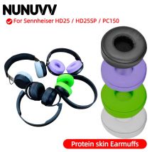 NUNUVV New Arrivals Replacement Softer Protein Leather Ear Cushions For Sennheiser HD25 / HD25SP / PC150 Headset Earmuff