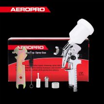 AEROPRO Pistola a spruzzo per vernice HVLP professionale Mini aerografo da 0,8/1,0 mm per spruzzatore pneumatico per pistola a vernice per auto