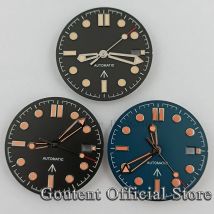 Goutent 31mm quadrante orologio sterile nero/blu con lancette adatte al movimento NH35 NH36 ETA2824 Pt5000 2836 Miyota 8215 821A DG2813/3804