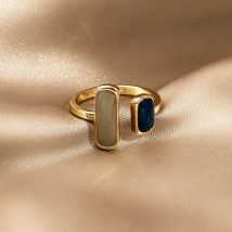 Nuovo anello colorato regolabile con smalto a goccia Moda donna Anelli in metallo color oro geometrico retrò Gioielli da sposa Regalo di compleanno