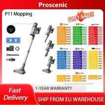 Proscenic P11 Aspirapolvere senza fili, aspirazione 35Kpa, pattumiera da 0,65 litri, sistema di filtraggio a 5 stadi, batteria da 2000 mAh