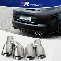 Auspuffspitze Edelstahl Autozubehör Doppelauslass Auspuffrohr Düse Schalldämpfer Dekoration Endrohre ändern