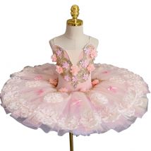 Pink Fairy Doll Professional Ballet Tutu Pancake For Girl Tulles Platter Performance Tutus for Women Ballet Stage Costume