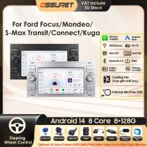 Android 14 7 "Radio per auto Lettore multimediale per Ford Kuga Mk1 Focus Transit Connect Mondeo GPS BT Stereo 4G SWS NO CAN