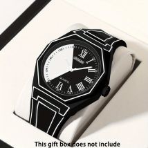 Orologio semplice da uomo alla moda con funzione data, orologio da polso al quarzo stile preppy, unità elettronica, cinturino in silicone, unisex