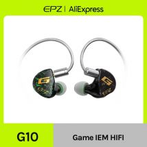 EPZ G10 Auricolari Wired HIFI 10MM LCP Driver dinamico IEM In Ear Monitor 0.78 Cavo staccabile a 2 pin Auricolari Cuffie da gioco