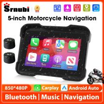 Srnubi 5-Zoll-Carplay-Motorrad-GPS-Navigations-Multimedia-Player Drahtloses CarPlay Android Auto Display Bildschirm Moto Monitor IPX7