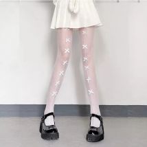 Lingerie Sexy pizzo maglia a rete calze autoreggenti donna carino fiocco dolce ragazze Kawaii collant estate cosplay collant lolita