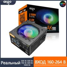 Aigo Netzteil PC Gamer AK Fonte 500W 600W 700W 800W 1000W 120mm RGB Lüfter 220V DIY Gaming Computer ATX NETZTEIL Für 7500f 14600kf
