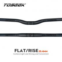 TOSEEK Q11 Schwarz Matt Carbonfaser Fahrradlenker 25,4mm Kinder-MTB Klapp-BMX-Lenker Steil-/Flachlenker 480mm-700mm