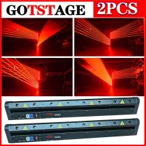 GOTSTAGE 2 SZT. 8-oczowy Projektor Laserowy Ruchoma Głowica Lampa DJ Disco Skanowanie DMX Efekt Oświetlenia Scenicznego na Imprezy Bar