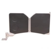 Mesa plegable con reposabrazos para asientos RV de aleación de aluminio, diseño plegable oculto en asiento