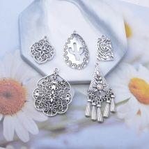 10pcs/lot Alloy Ancient bronze  Cactus Flower Tassels  Charms  Pendant DIY Women Jewelry Findings necklace Earrings