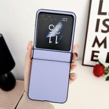 Moto Razr 50 2024+ Leder-Hartschalen-Handyhülle für Motorola Razr 50 Ultra Razr 50 Scharnierschutz, stoßfeste Schutzhülle