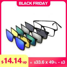 3174 Clip per occhiali da sole magnetici Clip a specchio su occhiali da sole magnetici Clip su occhiali da uomo Clip polarizzata Miopia con prescrizione personalizzata