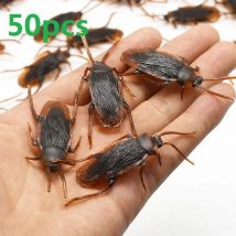 5-50 pezzi gadget di Halloween scarafaggi in plastica scherzo decorazione puntelli giocattolo di gomma bavaglio scherzi pratici giocattoli insetti di plastica scarafaggio