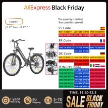 Bici elettrica da 27,5" per adulti, bicicletta con 250W 36V 15,6Ah, portata 100 km City E-Bike Trekking, doppio freno a disco