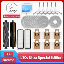 Per Dreame L10s Ultra Special Edition Robot aspirapolvere accessori spazzola laterale principale in gomma filtro Hepa parti del sacchetto per la polvere in tessuto