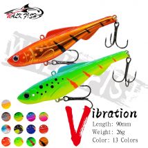SPAZIERGANG FISCH Neue 9 cm/26g 1Pcs Winter Eis Angeln Locken Lange-palette Voll-schwimmen Schicht harten Köder Bionic Köder Angeln Getriebe Metall Haken