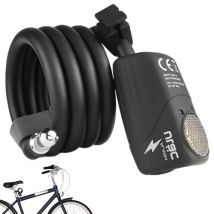 Lucchetto per bici 110dB Blocco allarme elettronico per bicicletta Lucchetto per cavo in acciaio per bici da ciclismo Armadietto per bici antifurto Lucchetto per filo sicuro per bici da strada