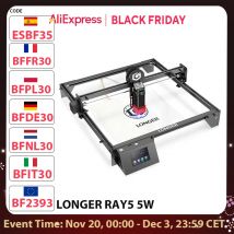 Incisore laser LONGER RAY5 5W Touch screen da 3,5 pollici Scultura offline Laser focalizzato ultrafine Chipset a 32 bit Laser aggiornabile