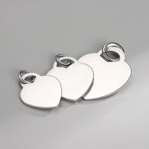 TrustDavis Echt 925 Sterling Silber Einfache Herz Charm Anhänger Handgemachte DIY Halskette Armband Zubehör Schmuck DH0008