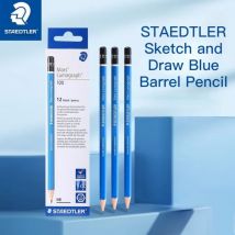 STAEDTLER Blue Bar Student Drawing Sketch Pencil Natural Wood Barrel Break-Resistant Pencil Multiple Hardness Leads Available