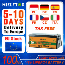 Akumulator 48V 100Ah Llifepo4 51.2V Litowo-żelazowo-fosforanowy akumulator klasy A+ 6000+ cykli Wbudowany BMS do instalacji słonecznych PL EU Stock