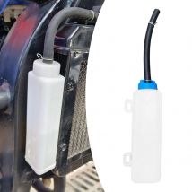 Motorcycle Engine Water Tank Sturdy Easy to Install with Hose Overflow Tank,Portable 15.3x5x5cm Plastic Radiator Overflow Bottle