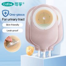 Cofoe 4038 Medizinischer Einweg-Urostomiebeutel, Blase, vollständig geschnitten, Urin-Urinabdeckung, Auslaufbeutel, einteilige Fistel-Tasche, 10 Stück/Box