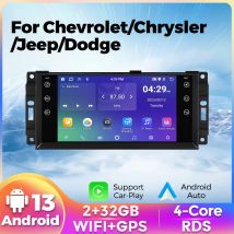 Android 13 Autoradio Carplay für Jeep Wrangler Cherokee Grand Cherokee Dodge Ram Chrysler Chevrolet Navigation Multimedia Spieler