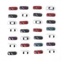 1:250-1:300 Scale Miniature Painted Model Cars ABS Plastic Vehicle Toys For Railroad Street Parking Scenery Diorama Crafts